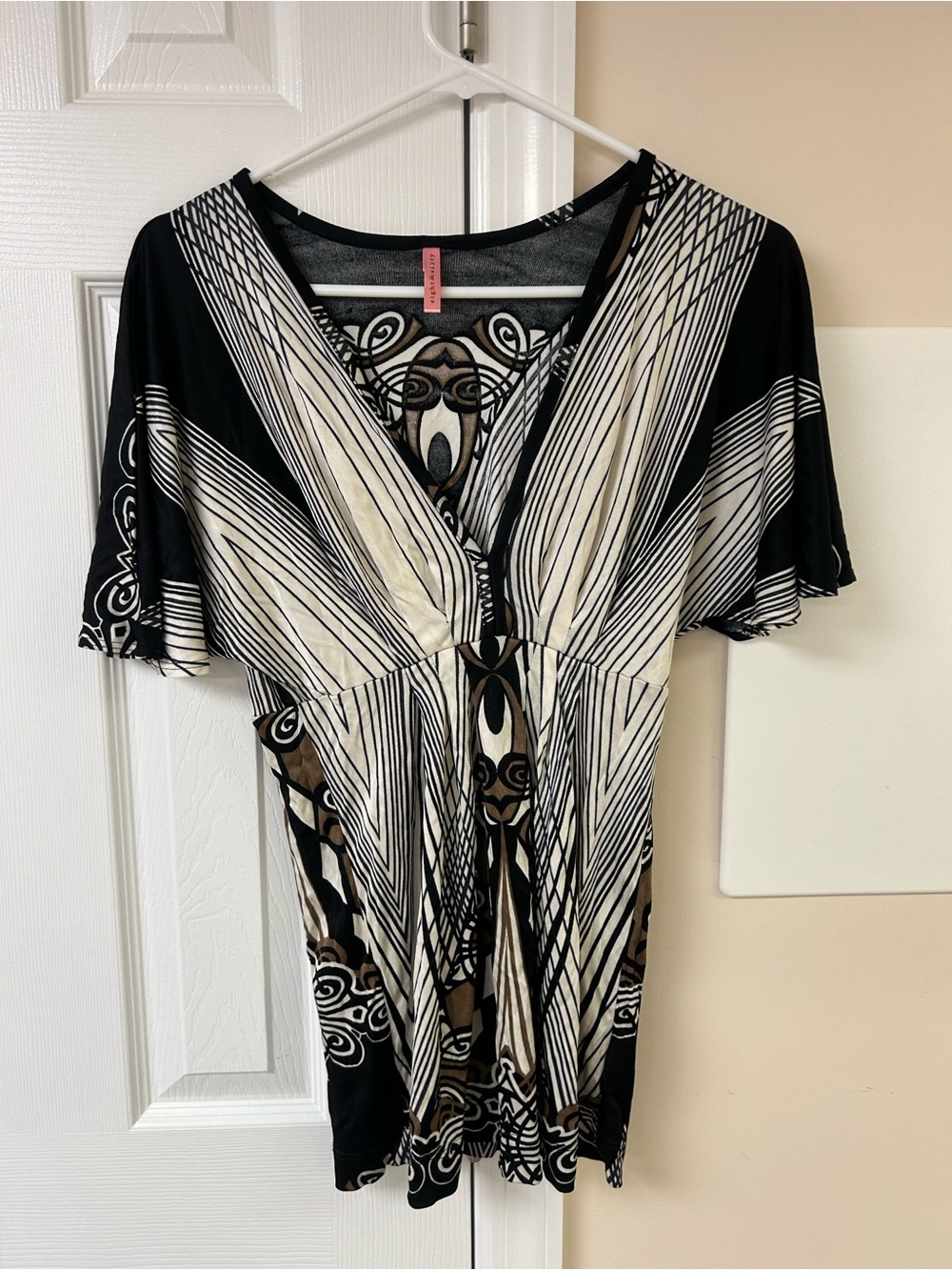 Eight Sixty v-neck tunic top Y2K